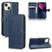 Allytech Wallet Case Compatible with iPhone XR PU Leather +TPU With Kickstand Shockproof Crad Slot Strap Case for iPhone 13 Mini 5.4 inch Blue