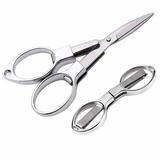 Xelparuc Foldable Scissors Stainless Steel Portable Travel Scissors Small Folding Scissors Pointy Sewing Scissor Craft Scissors Yarn Cutter Snips Fold Up Scissor