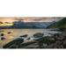 Rocky coast of Loch Scavaig with Cuillin mountains at sunset Isle of Skye Scotland Poster Print (12 x 24)