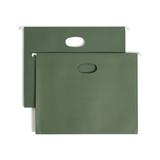 Smead 64220 3 1/2 Inch Hanging File Pockets with Sides Letter Standard Green 10/Box