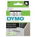 Dymo d1 Standard Labels Black Print on Clear Tape 1/2 x 23 Compatible with Label Manager and Label Writer