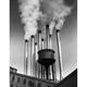 Smoke emitting from smoke stacks River Rouge Plant Ford Motor Company Dearborn Michigan USA Poster Print