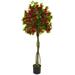 Nearly Natural 5 Bougainvillea Artificial Topiary Tree Red