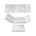 Wireless Bluetooth Keyboard Mini Folding Keyboard Portable Ultra Slim Keyboard with Touch Pad for Windows/Android/iOS Silver