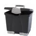 Storex Portable File Storage Box w/Drawer Letter Latch Black 61523U01C