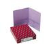 Smead 87865 Two-Pocket Portfolio Embossed Leather Grain Paper Lavendar 25/Box