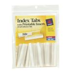 Avery Insertable Tabs Self-Adhesive Printable Inserts 2 Clear 25 Tabs (16241)