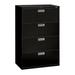 HON 4-Drawer Office Filing Cabinet - 600 Series Lateral Legal or Letter File Cabinet 19.75 D Black (H684)