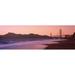 Panoramic Images PPI113060L Beach and a suspension bridge at sunset Baker Beach Golden Gate Bridge San Francisco San Francisco County California USA Poster Print by Panoramic Images - 36 x 12