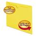 Smead Colored File Jackets with Reinforced Double-Ply Tab Straight Tab Letter Size Yellow 100/Box