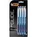 BIC Glide Blue Retractable Ballpoint Pens Medium Point 1.0 mm Blue Ink Pack of 4