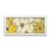 Gango Home Decor Contemporary Scattered Spring Petals Yellow Gray Panel by Silvia Vassileva (Ready to Hang); One 18x8in White Framed Print