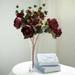 BalsaCircle 12 Burgundy Silk Peony Rose Bud Hydrangea Flowers 2 Bushes Party Wedding Centerpieces Bouquets