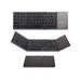 Wireless Bluetooth Keyboard Mini Folding Keyboard Portable Ultra Slim Keyboard with Touch Pad for Windows/Android/iOS Gray