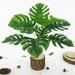 Dengjunhu Artificial Palm Plants Leaves Faux Turtle Leaf Fake Tropical Large Palm Tree Leaves Imitation Leaf Artificial Plants for Home Kitchen Party Flowers Arrangement Wedding Decorations