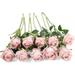 Yirtree 10Pcs Artificial Roses 16.93 Single Long Stem Silk Blossom Fake Flower for Bridal Wedding Bouquets Home Party Office Hotel Decoration Centerpieces Floral Arrangements