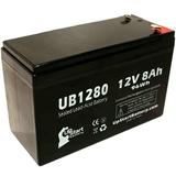 Compatible CYBERPOWER CPS500SL Battery - Replacement UB1280 Universal Sealed Lead Acid Battery (12V 8Ah 8000mAh F1 Terminal AGM SLA) - Includes TWO F1 to F2 Terminal Adapters