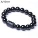 New Bright Black Onyx National Wind Frosted Dragon And For Men Bangle A2G2 Charm Stone Bracelet X1Q0