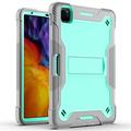 For Apple iPad Pro 11 2nd Generation 2020 / iPad Air 4th Generation 2020 Dual Layer Protective Shockproof Kickstand Heavy Duty Case Cover Gray/Teal