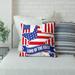 PhoneSoap 17.7x17.7 Inch United States Independence Day Pillow Set Simple Tao Parchment Printing Cushion Cover Pillow Cases Standard Size Cotton A