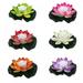 Xmarks 6 Packs Artificial Floating Foam Lotus Flower with Water Lily Pad Lifelike Ornanment Perfect for Home Garden Pond Decoration
