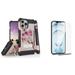 Bemz iPhone 13 Pro Bundle: Tri Shield Shockproof Armor Rugged Case (Cherry Blossom) Premium Glass Screen Protectors (2-Pack)