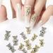 Visland 20Pcs/Bag Women Nail Art Charm 3D Bear Rhinestones DIY Decoration for Nail Art Cell Phone Case Glass