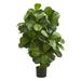 Nearly Natural 3.5 Fiddle Leaf Artificial Tree in Black Pot