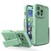 K-Lion Compatible for iPhone 14 Pro 6.1 Inch with Back Clip Bracket Kickstand Case Heavy Duty Armor Hybrid Full Body Rugged Shockproof/DustProof Military Grade Tough Phone Cover Cyan