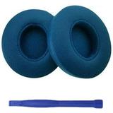 Adhiper Earpads Replacement Ear Pads Protein PU Leather Ear Cushion Compatible with Beats Solo3 Wireless by Dr. Dre Solo 2.0 Solo3 Wireless On-Ear Headphones (Water blue)