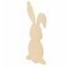 Rabbit Shapes Rustic Baubles Wooden Pieces Slices Tags Cutout Bunny Crafts for DIY Scrapbooking Card Making Kids to Make Easter