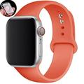 LEIXIUER Silicone Sport Strap Compatible with Apple Watch Bands with Case 42mm Clear Silicone Screen Protector Cover and Band Compatible with Apple Watch Series 3 2 1 -Clementine