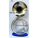 NauticalMart BB Flat Silver Sousaphone Tuba with Free Case 24 Nickel