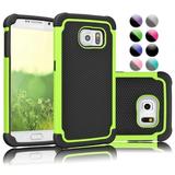 Galaxy S7 Case Galaxy S7 Cover Galaxy S7 Sturdy Case Njjex Shock Absorbing Hybrid Rugged Rubber Plastic Impact Hard Case Cover For Samsung Galaxy S7 S VII G930 GS7 All Carriers-Green