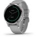 Garmin vÃ­voactiveÂ® 4S Silver Stainless Steel Bezel with Powder Gray Case and Silicone Band [OPEN BOX]