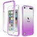 iPod Touch 7th Generation Gradient Clear Case iPod Touch 6th/5th Gen Case Dteck Rugged Shockproof Case Hard Protective Cover for Apple iPod Touch 7th/6th/5th Gen Purple