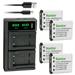 Kastar 4-Pack Li-42B Battery and LTD2 USB Charger Compatible with Olympus Li-40B Li-42B Battery Olympus LI-40C Charger