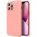 Xpm Case for Apple iPhone 13 Pro (6.1 ) Liquid Silicone Hybrid Gel Rubber Body Protection with Microfiber Lining Shockproof TPU Cover for iPhone 13 Pro - Pink