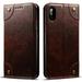 Multi-Function Card Phone Case for iPhone Series-Flip Leather Case Wallet Dark Brown (iPhone 11 Pro Max)