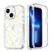 AMZER Crusta Hybrid Full Body Case with Built-in Screen Protector Case for iPhone 13 - Geometric