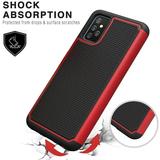 Samsung Galaxy A72 5G Phone Case Military Grade 6 Feet Drop Test Protection Dual Layer Cover-Red
