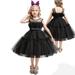 URMAGIC Toddler Little Girls Princess Black Dress for Wedding Party Ball Halloween Gown