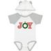 Inktastic Joy Christmas Ornament with Candy Cane Stripes Boys or Girls Baby Bodysuit