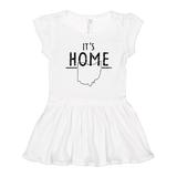 Inktastic It s Home- State of Ohio outline Distressed Text Girls Toddler Dress