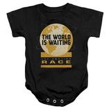 Amazing Race Waiting World Infant Baby Romper Black