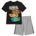 Teenage Mutant Ninja Turtles Donatello Raphael Leonardo Toddler Boys T-Shirt and Mesh Shorts Outfit Set Toddler to Big Kid