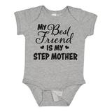 Inktastic My Best Friend is My Step Mother with Hearts Boys or Girls Baby Bodysuit
