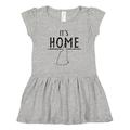 Inktastic It s Home- New Hampshire State Outline Distressed Text Girls Toddler Dress