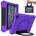 Dteck Kids Case for Kindle Fire 7 Tablet 12th Generation 2022 Release EVA Foam Light Weight Shockproof Durable Rugged Foldable Convertible Handle Kids Friendly 7-inch Cover Purple