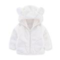 Dezsed Kids Winter Coat 1-6Y Girls Boys Solid Color Long Sleeve Flannel Fleece Jackets Sweatshirt Hooded Coats With Zipper Casual Outerwear On Clearance